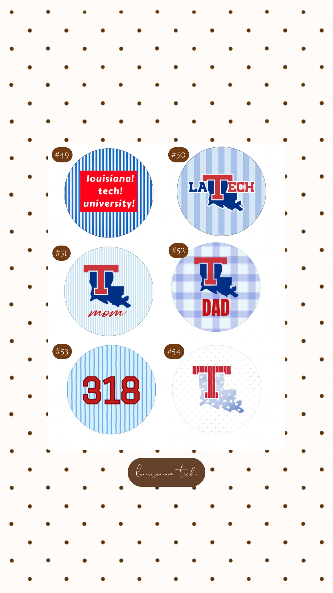 LA TECH GAMEDAY BUTTON