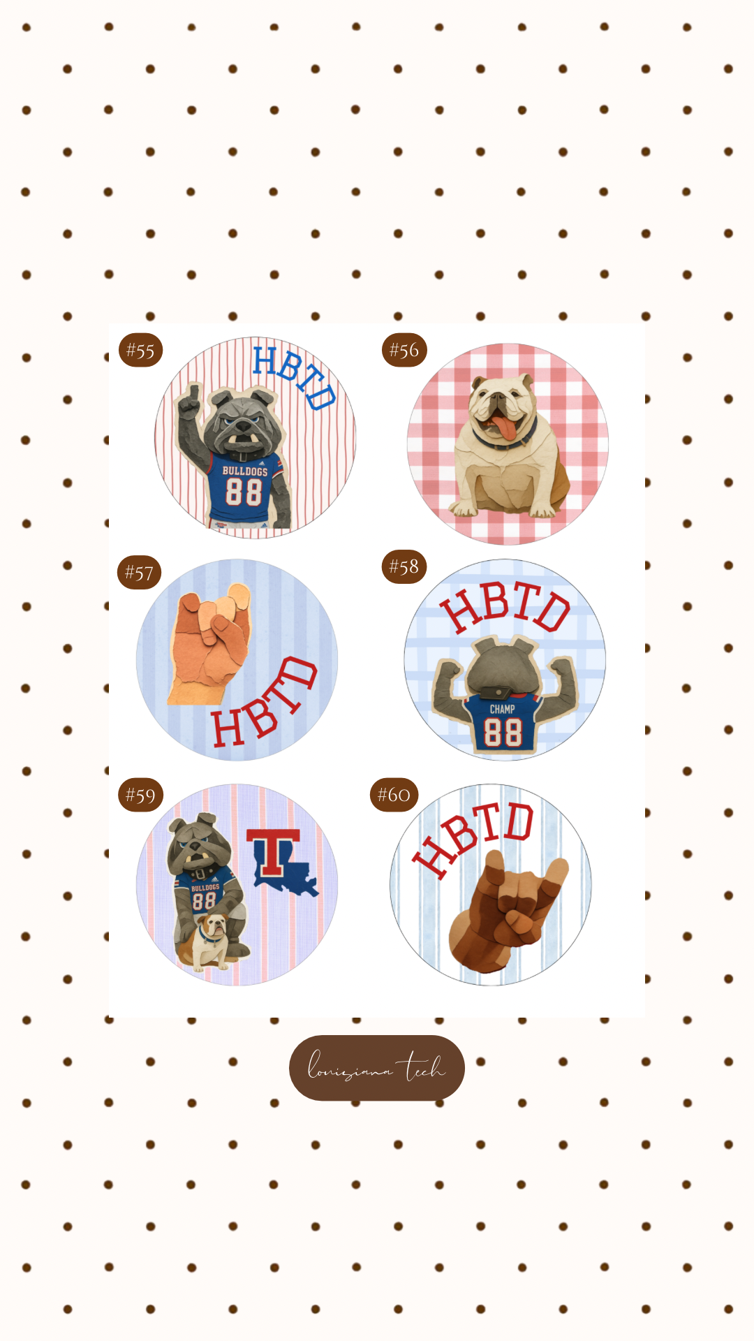 LA TECH GAMEDAY BUTTON