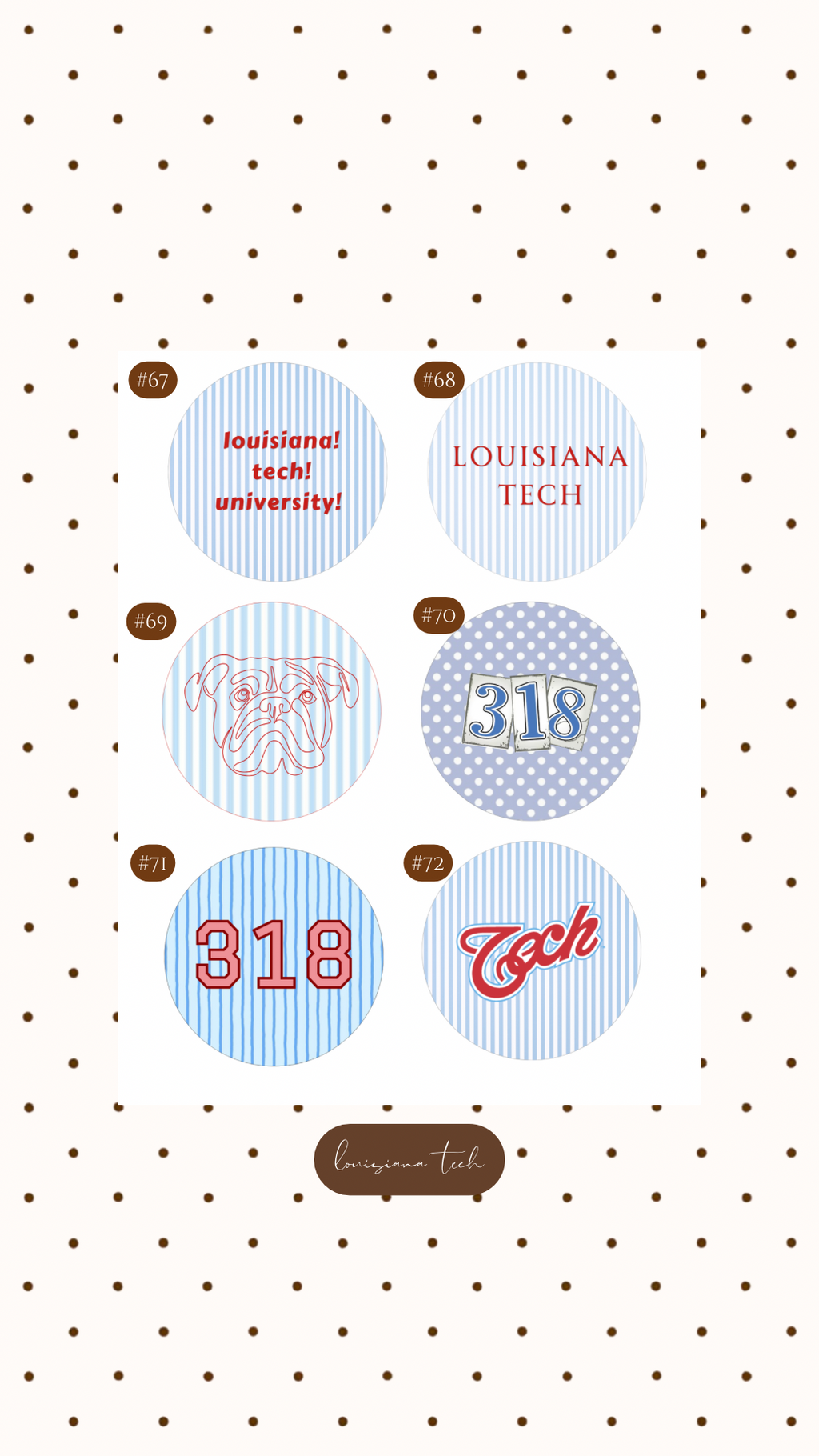 LA TECH GAMEDAY BUTTON
