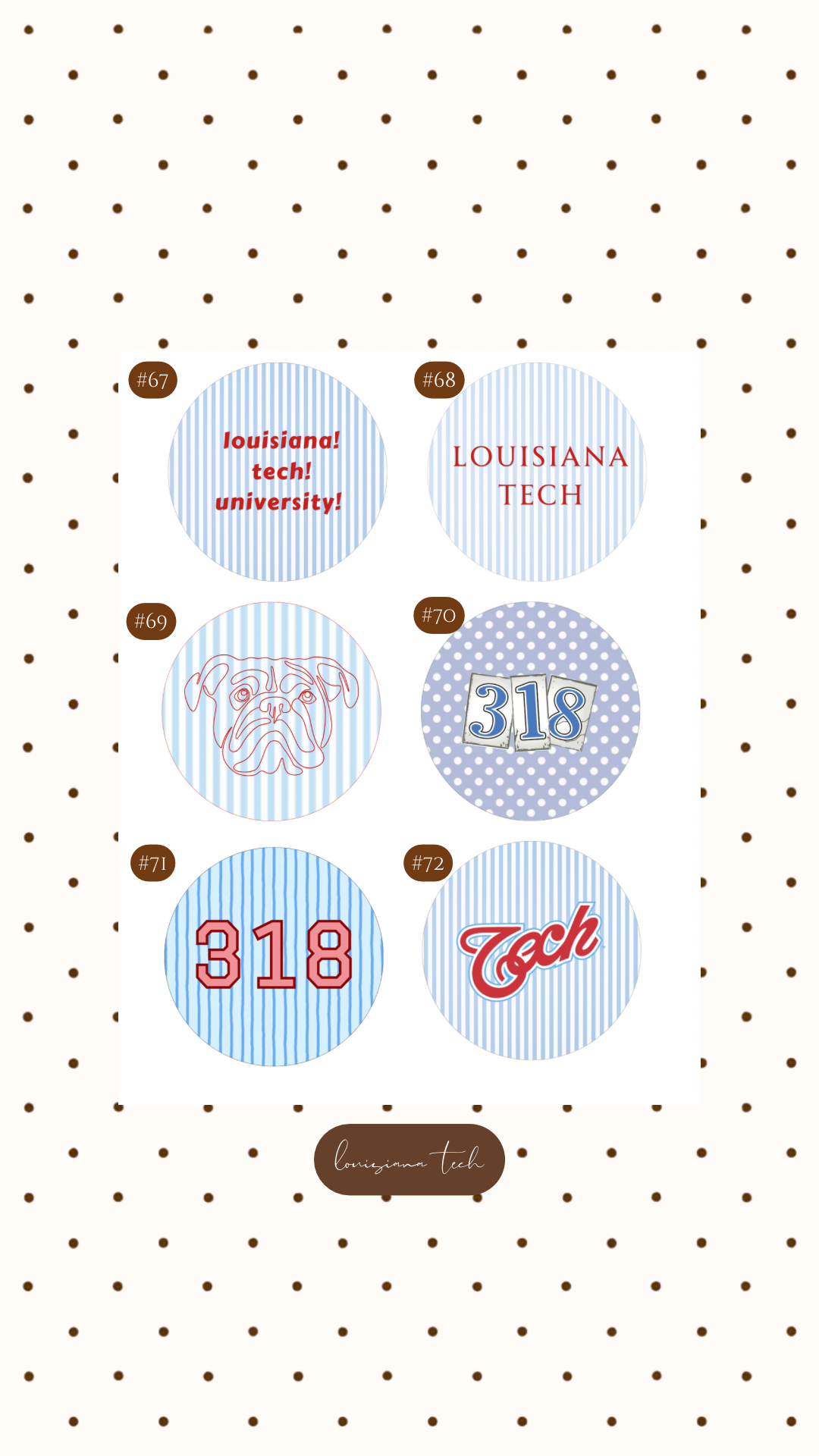 LA TECH GAMEDAY BUTTON
