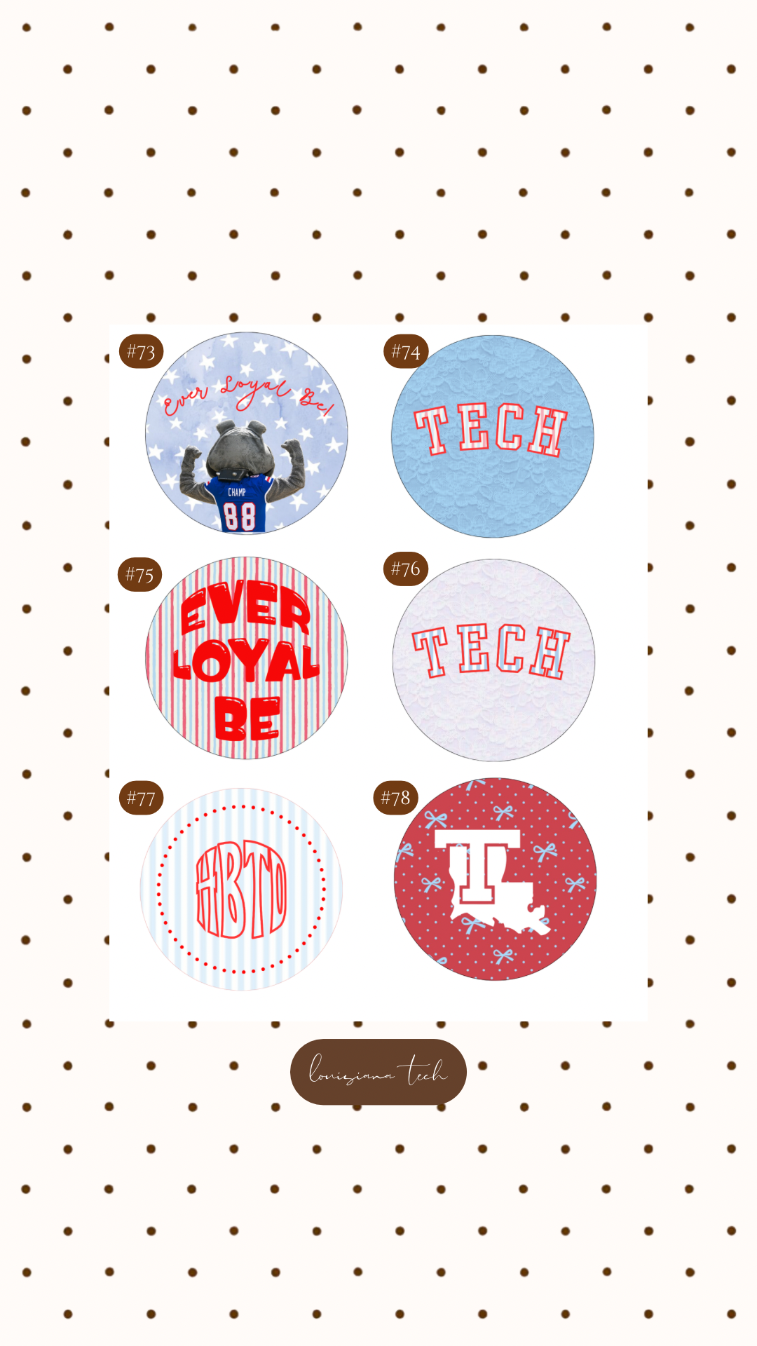 LA TECH GAMEDAY BUTTON