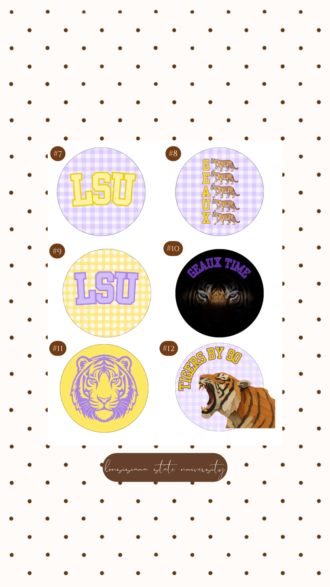 LSU GAMEDAY BUTTON