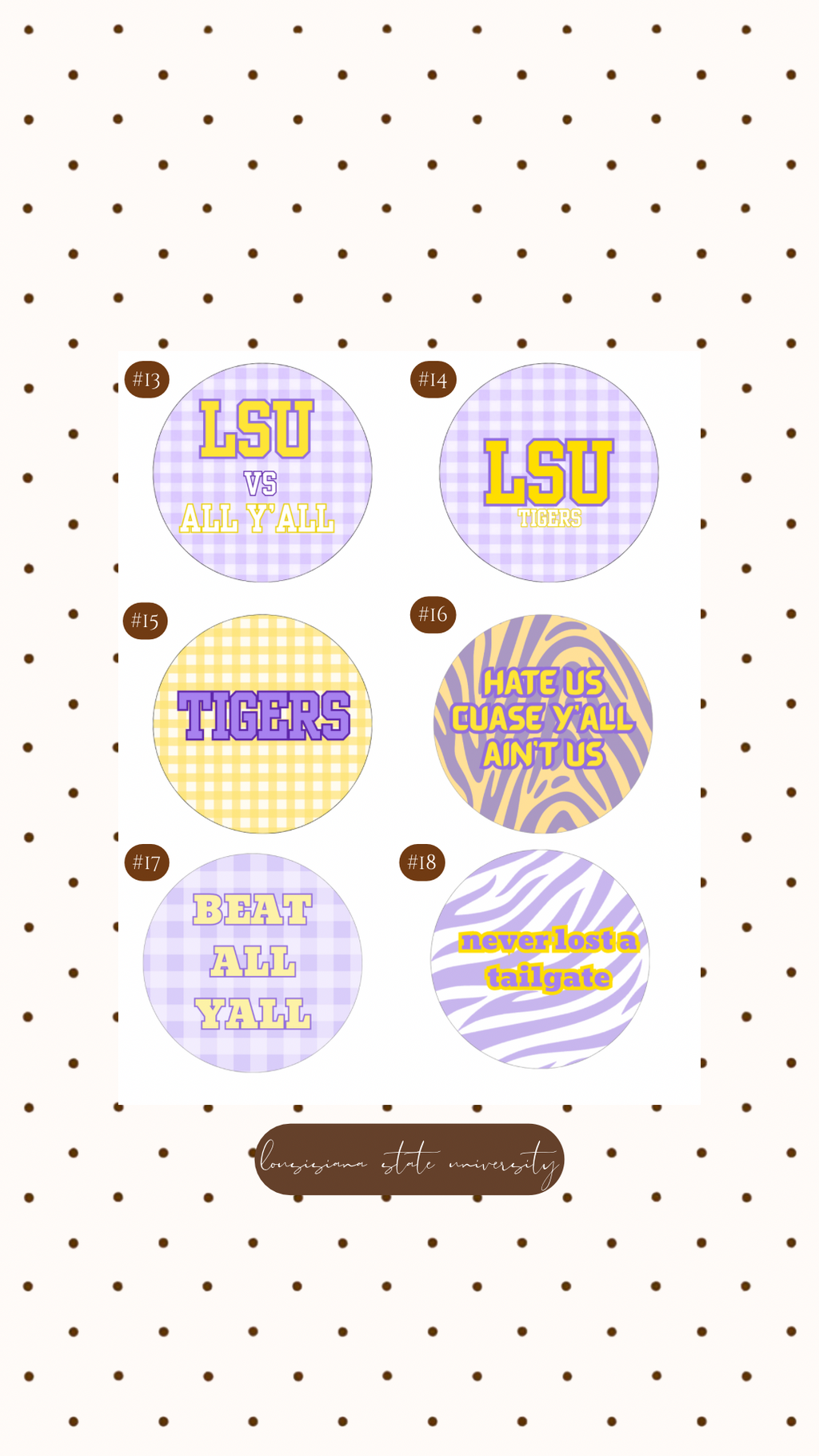 LSU GAMEDAY BUTTON