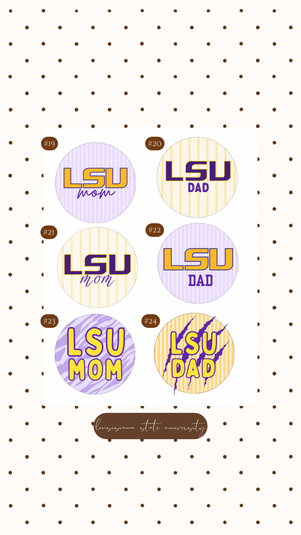 LSU GAMEDAY BUTTON