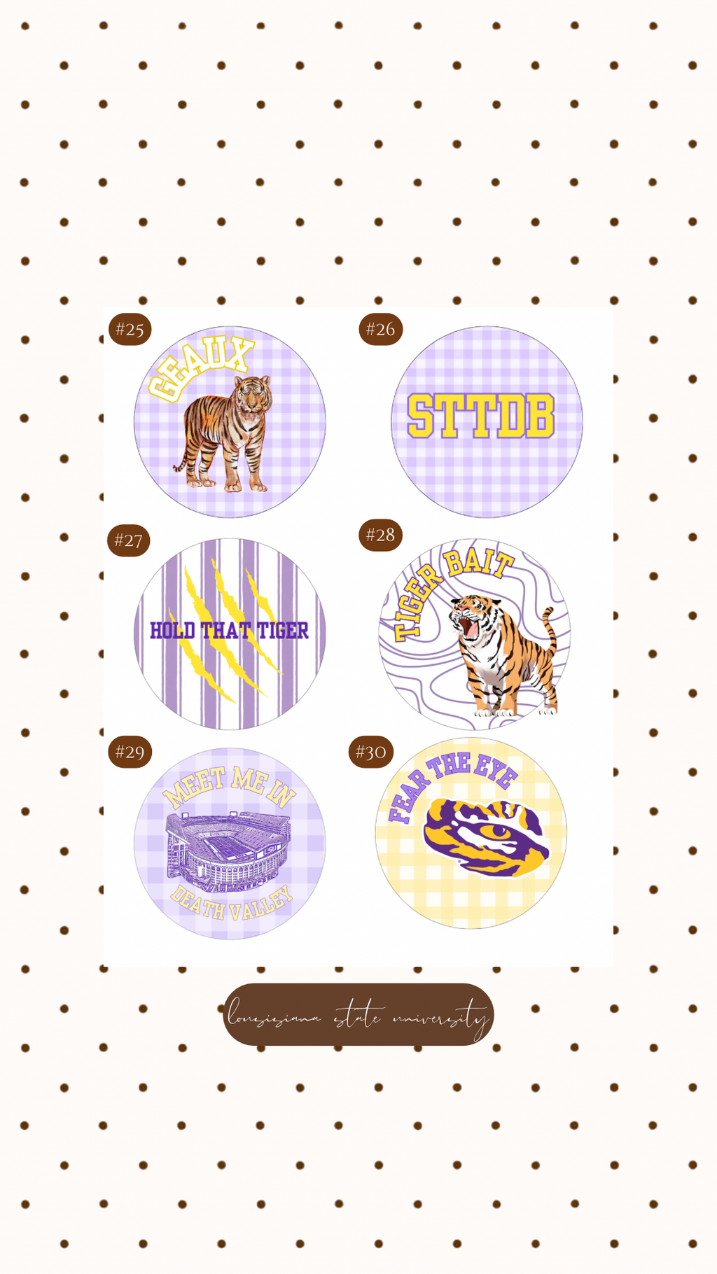 LSU GAMEDAY BUTTON