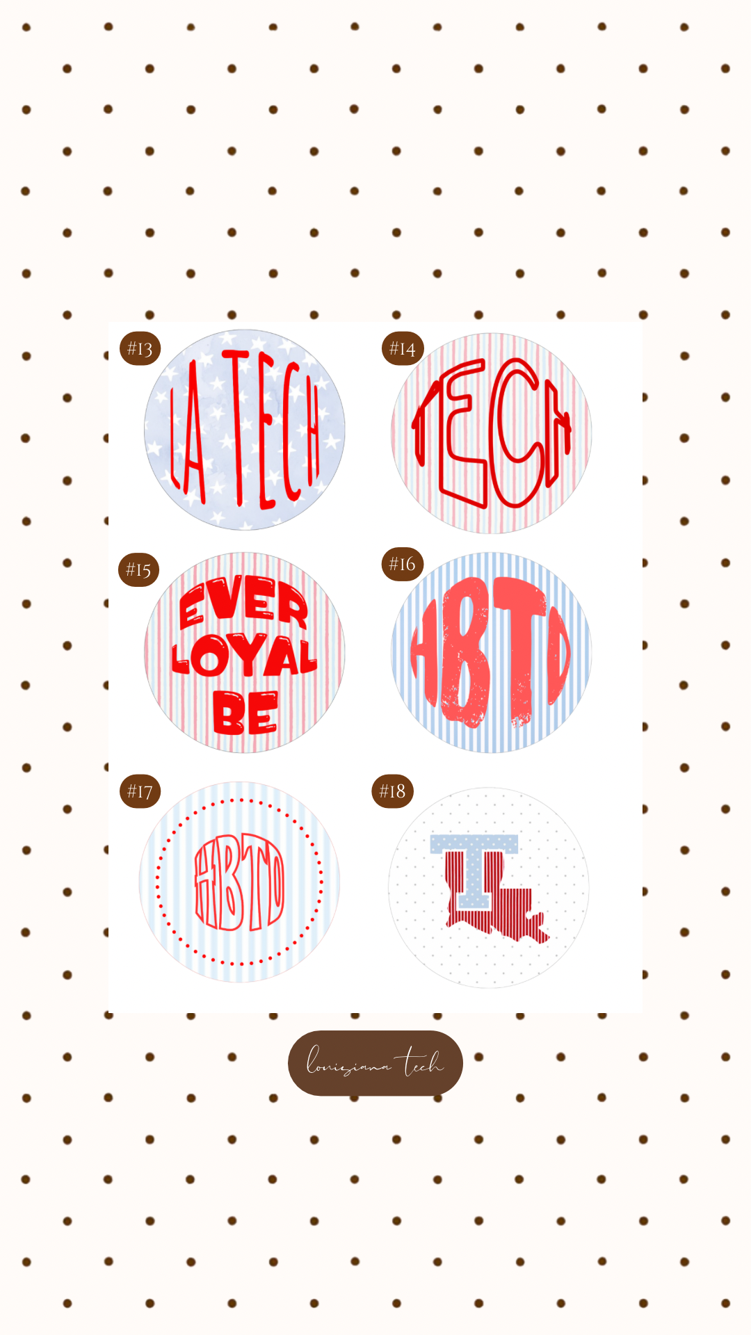 LA TECH GAMEDAY BUTTON