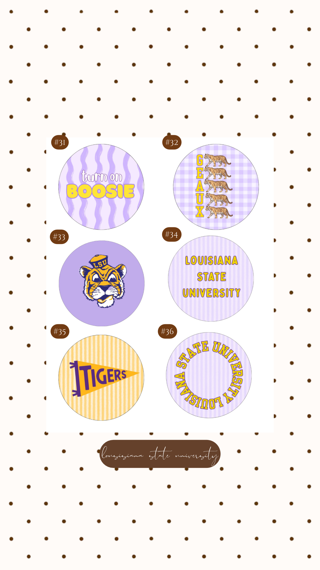 LSU GAMEDAY BUTTON