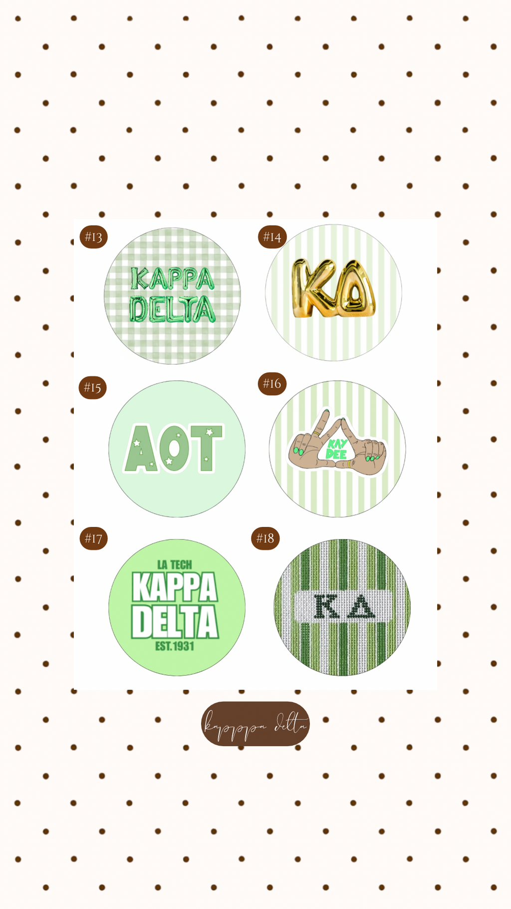 KAPPA DELTA BUTTON