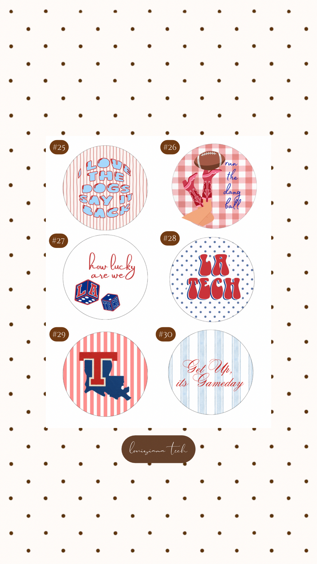 LA TECH GAMEDAY BUTTON