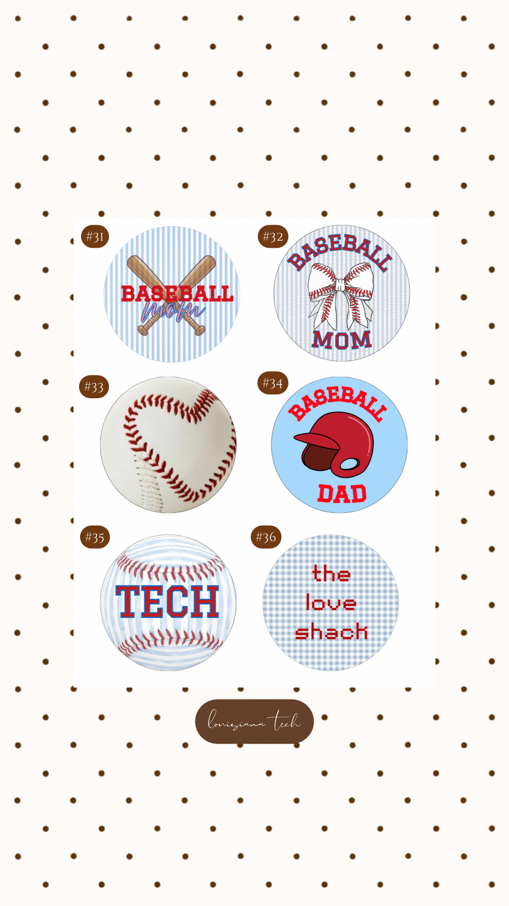LA TECH GAMEDAY BUTTON