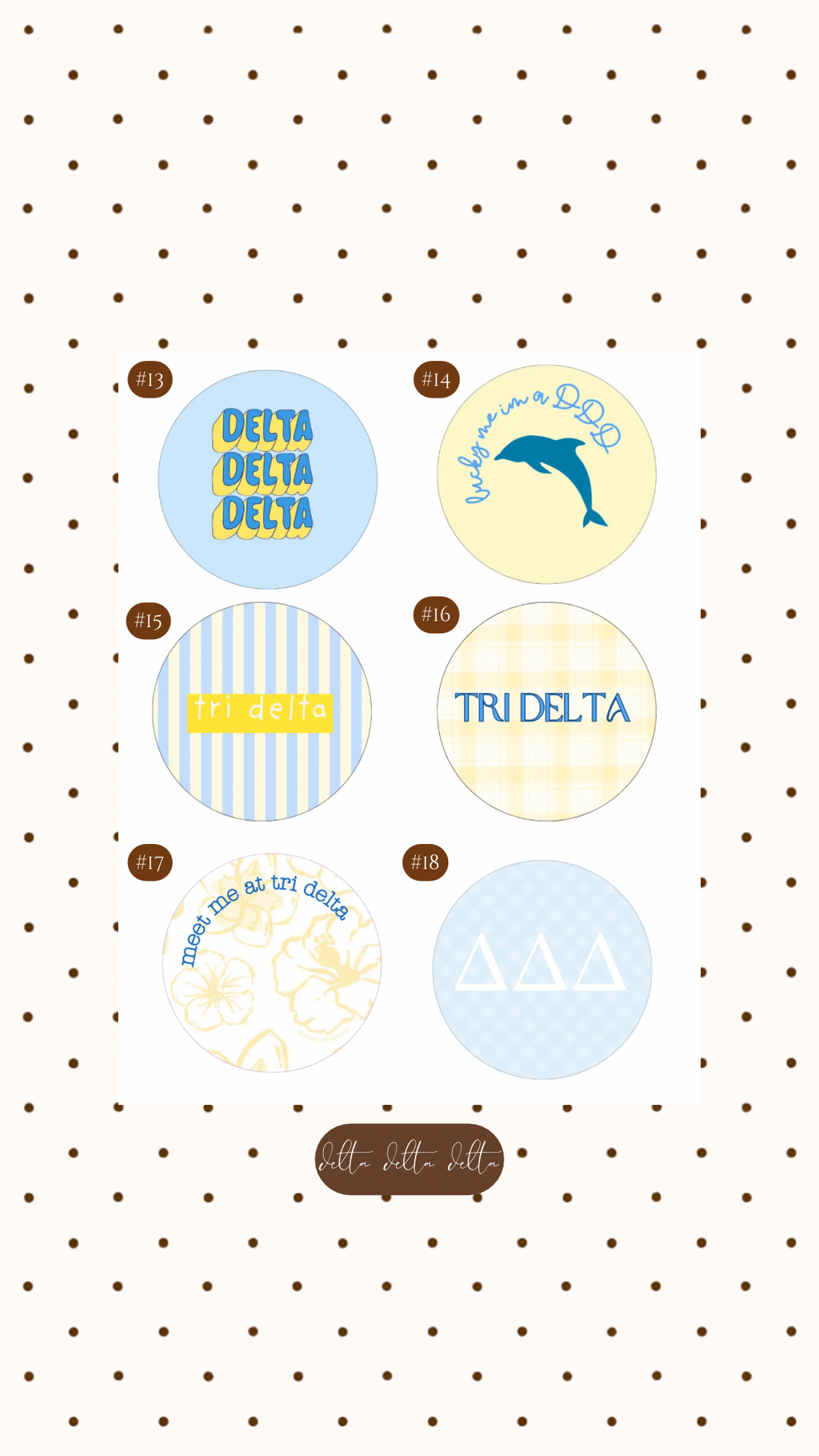 TRI DELTA BUTTON