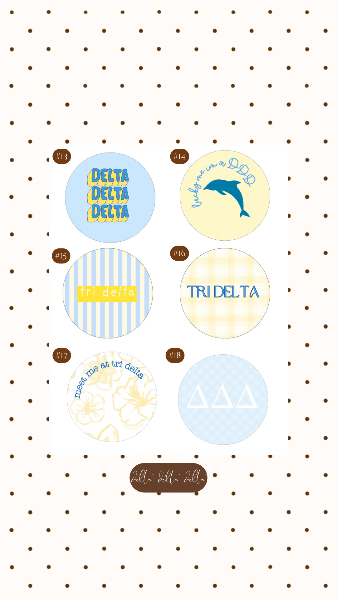 TRI DELTA BUTTON