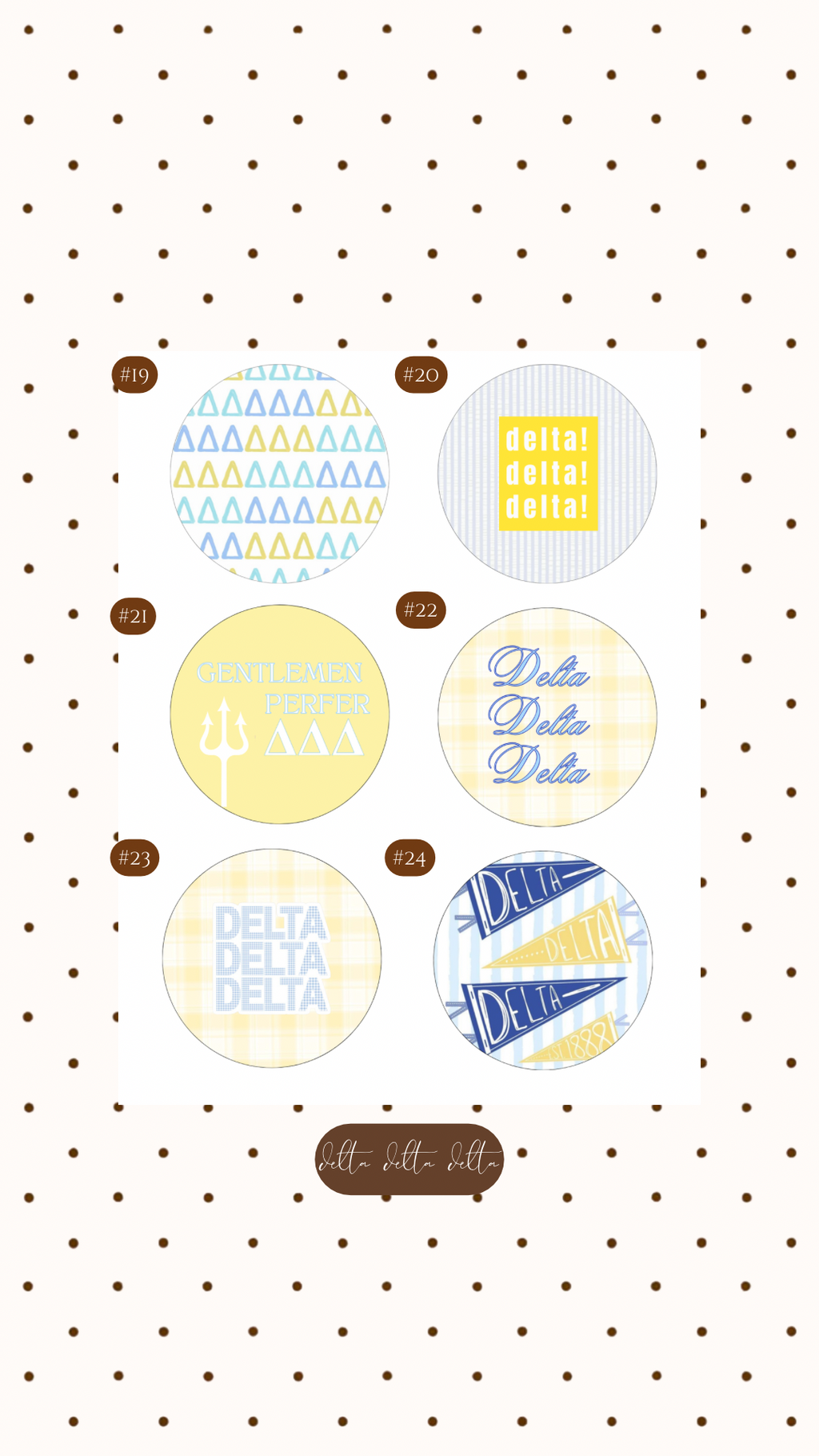 TRI DELTA BUTTON