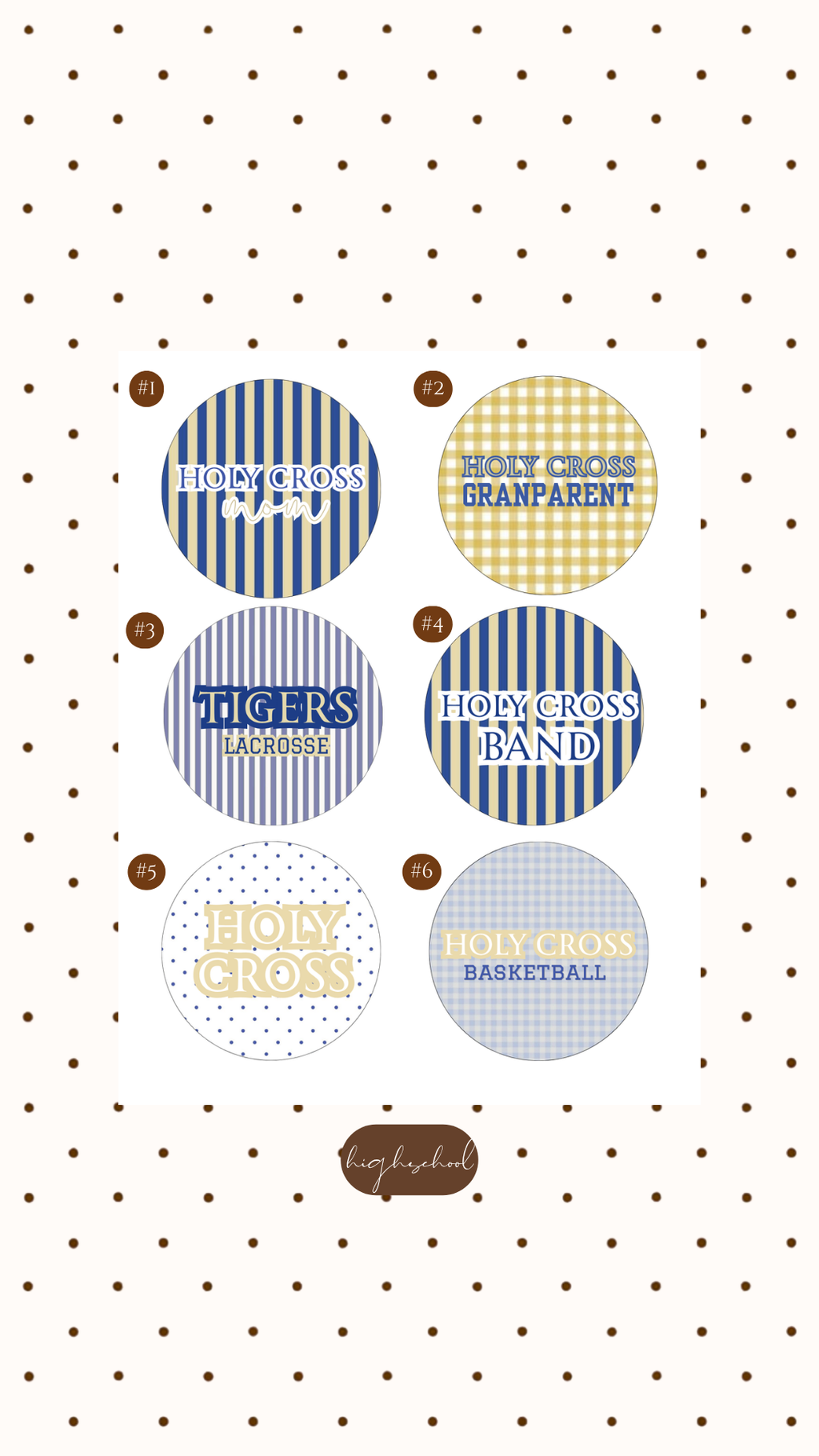 HOLY CROSS BUTTONS