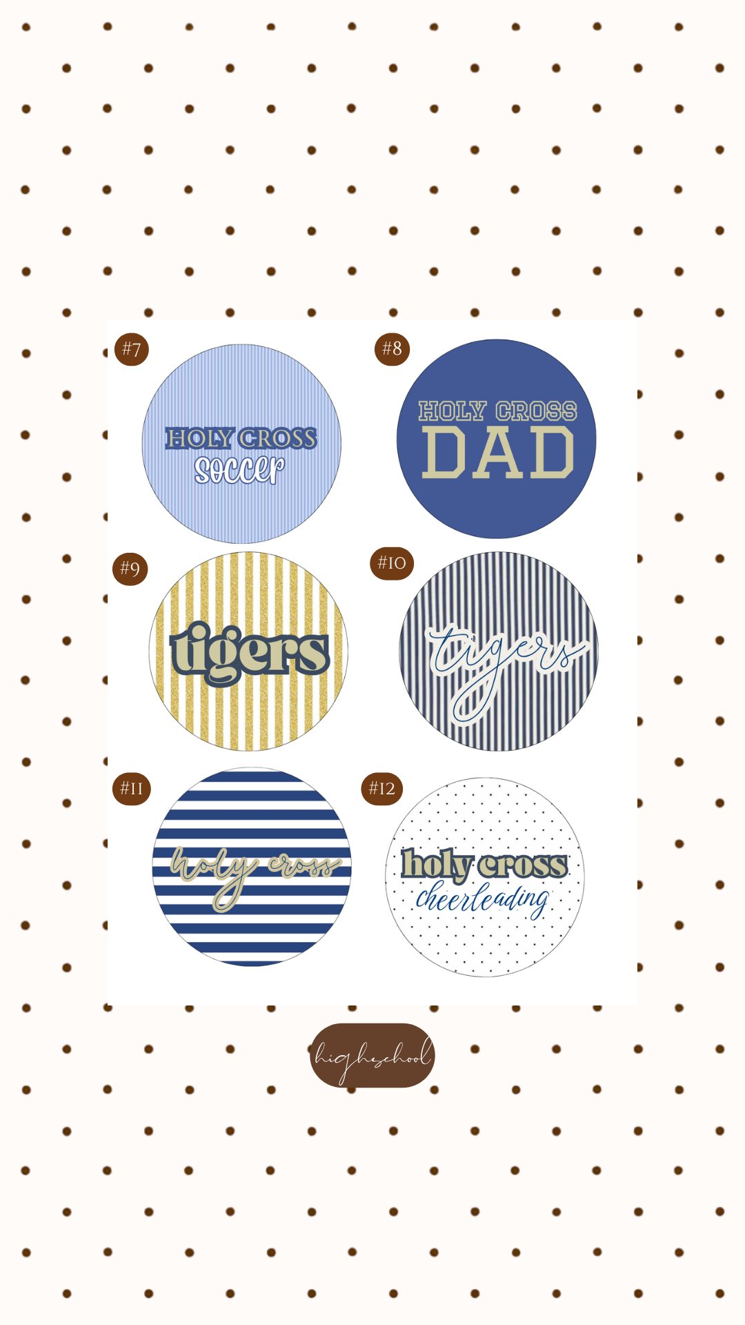 HOLY CROSS BUTTONS