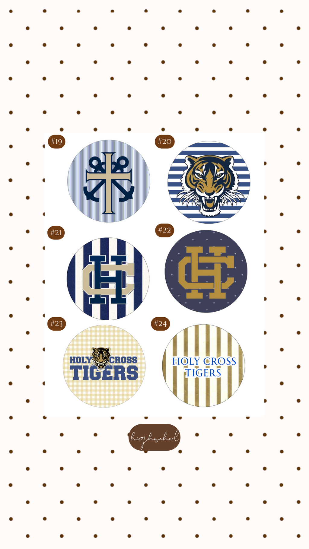 HOLY CROSS BUTTONS