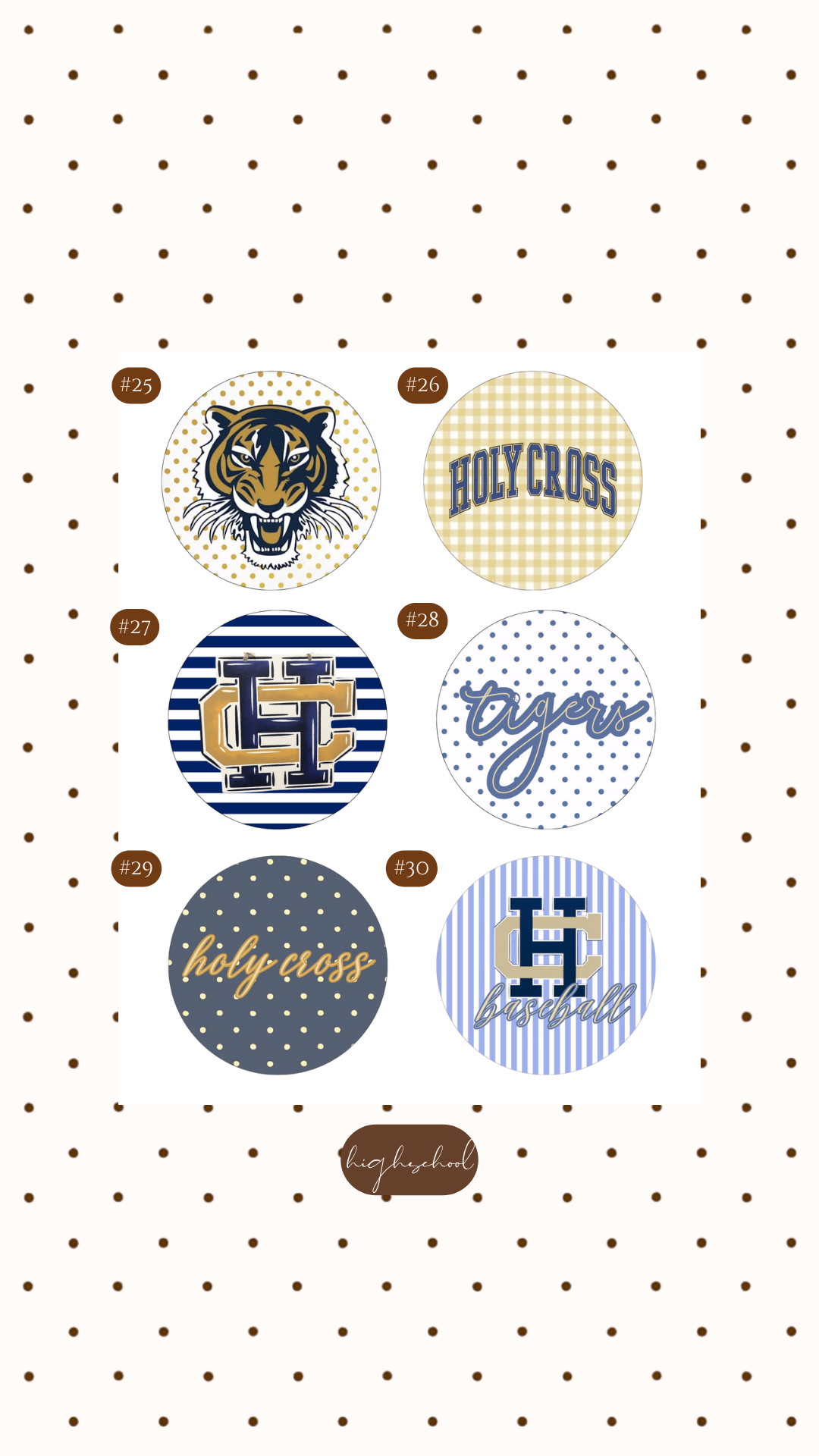 HOLY CROSS BUTTONS