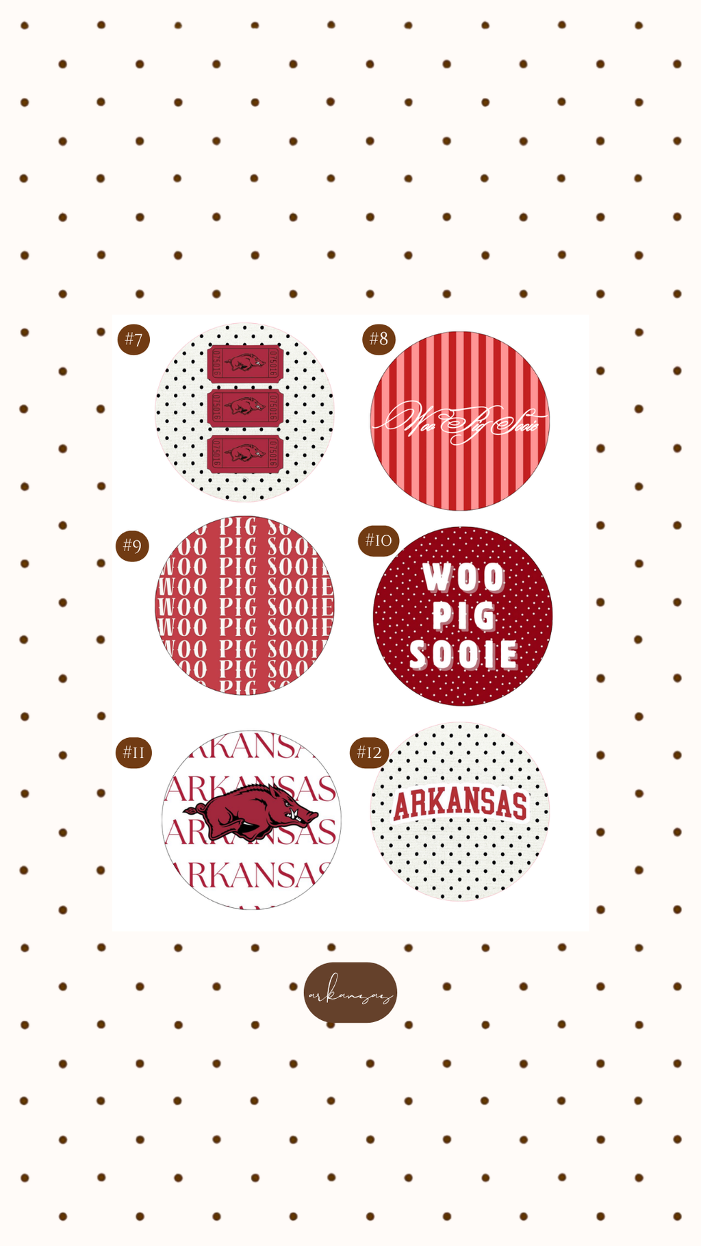 ARKANSAS GAMEDAY BUTTON