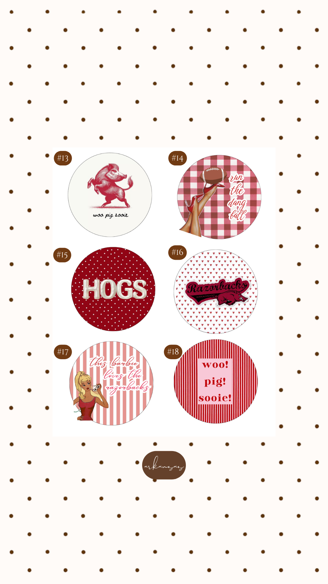 ARKANSAS GAMEDAY BUTTON