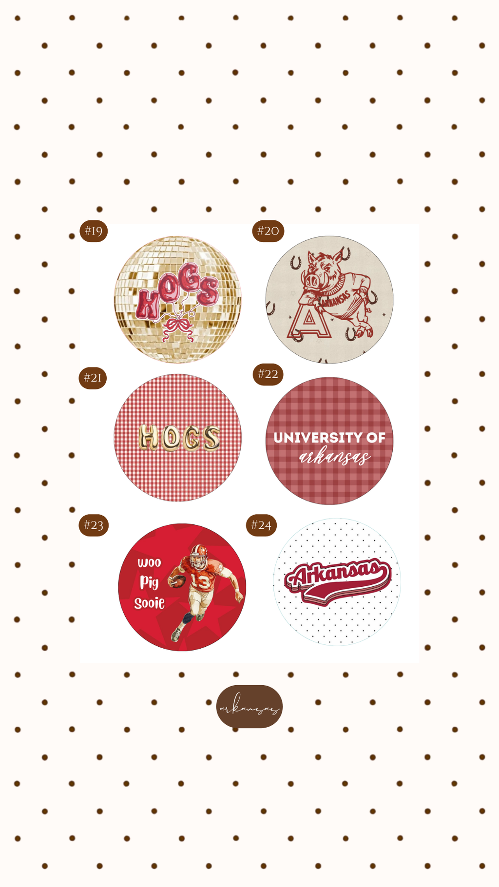 ARKANSAS GAMEDAY BUTTON