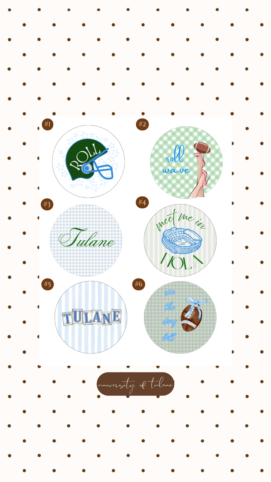 TULANE GAMEDAY BUTTON