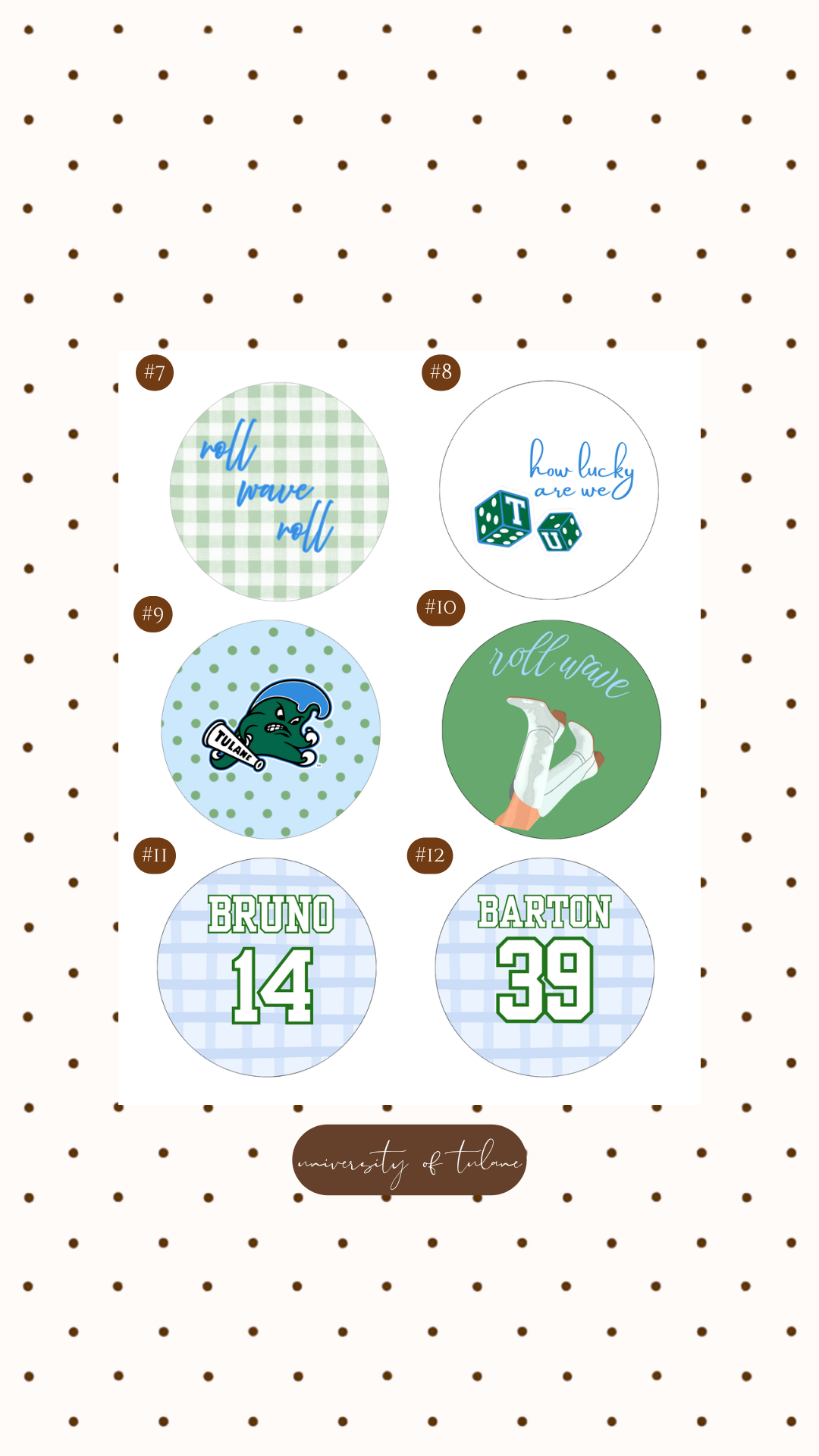 TULANE GAMEDAY BUTTON